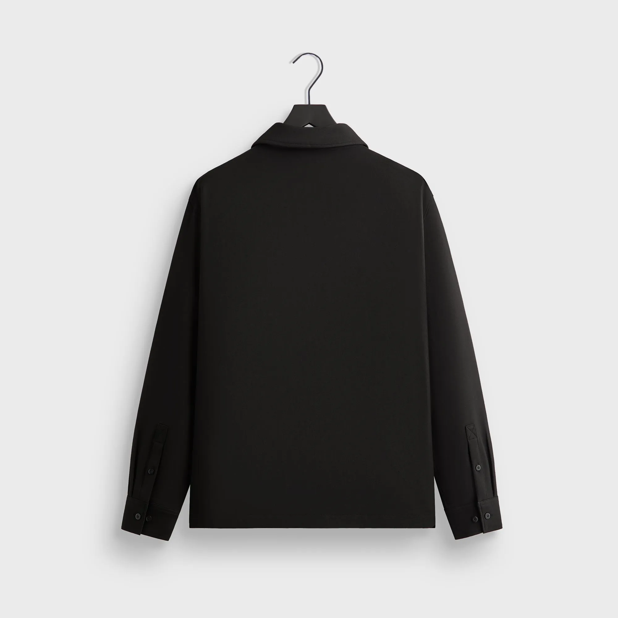Daily Commute Wear Kith Double Weave Boxy Collared Overshirt - Black