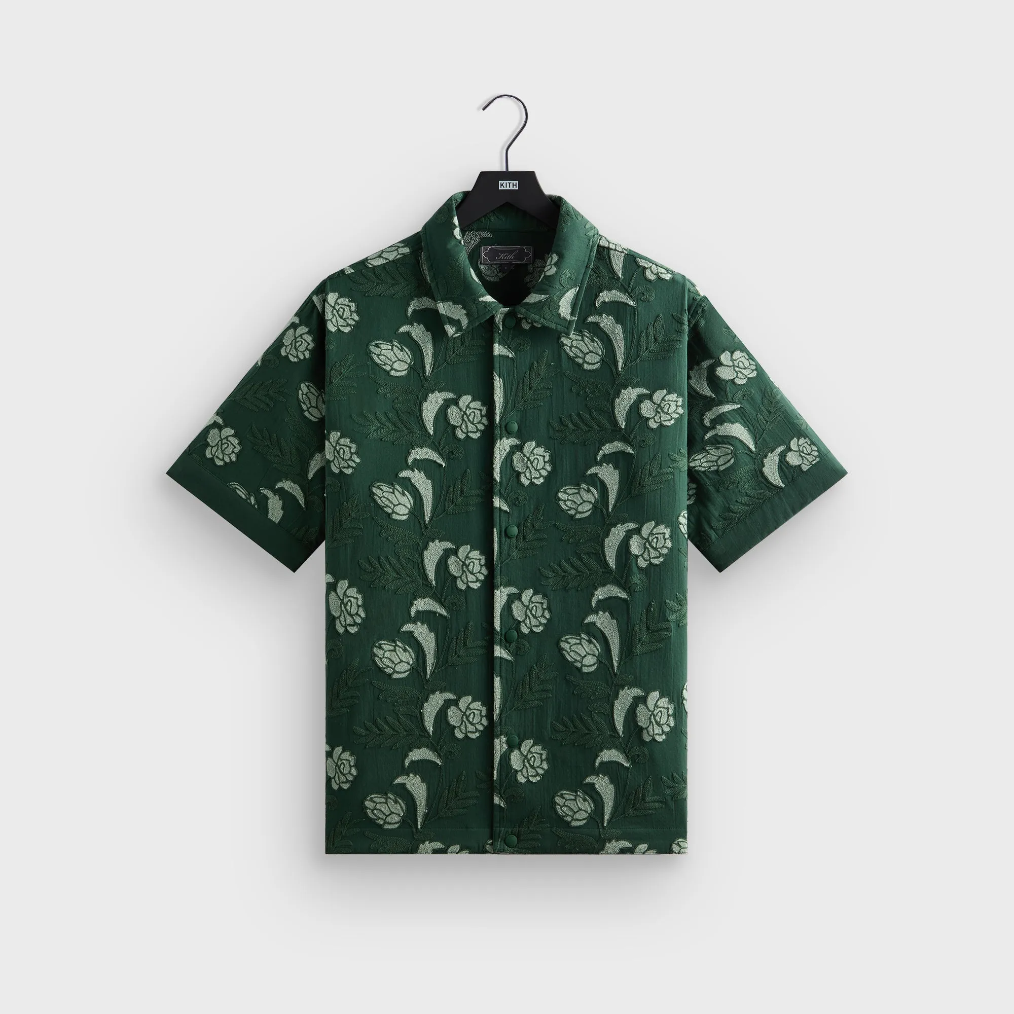 Kith Embroidered Floral Woodpoint Shirt - Vitality Velcro Fasten