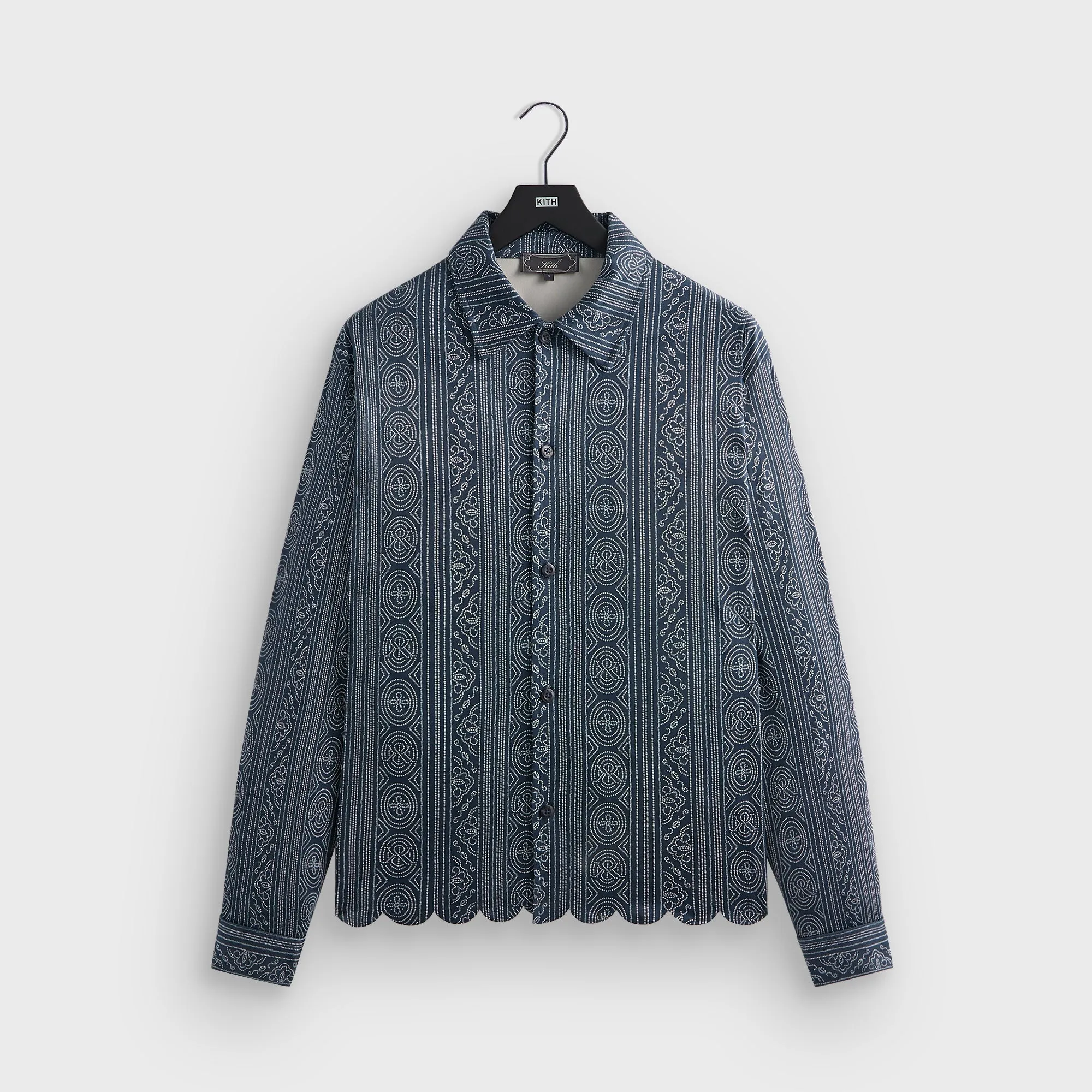 Kith Isaac Microsuede Long Sleeve Button Down - Nocturnal Wind Chill Protection