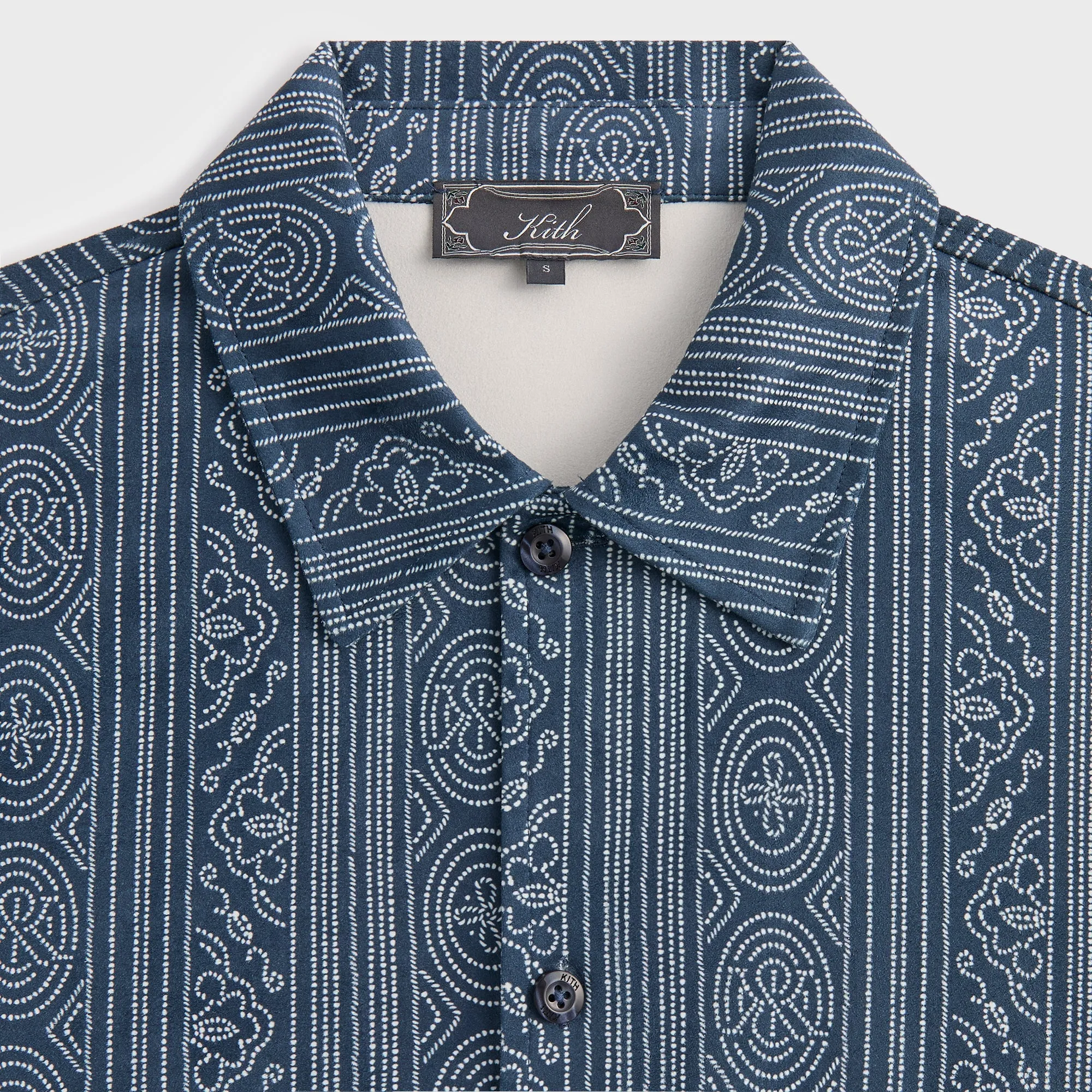 Elegant Evening Kith Isaac Microsuede Long Sleeve Button Down - Nocturnal