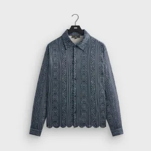 Kith Isaac Microsuede Long Sleeve Button Down - Nocturnal Wind Chill Protection