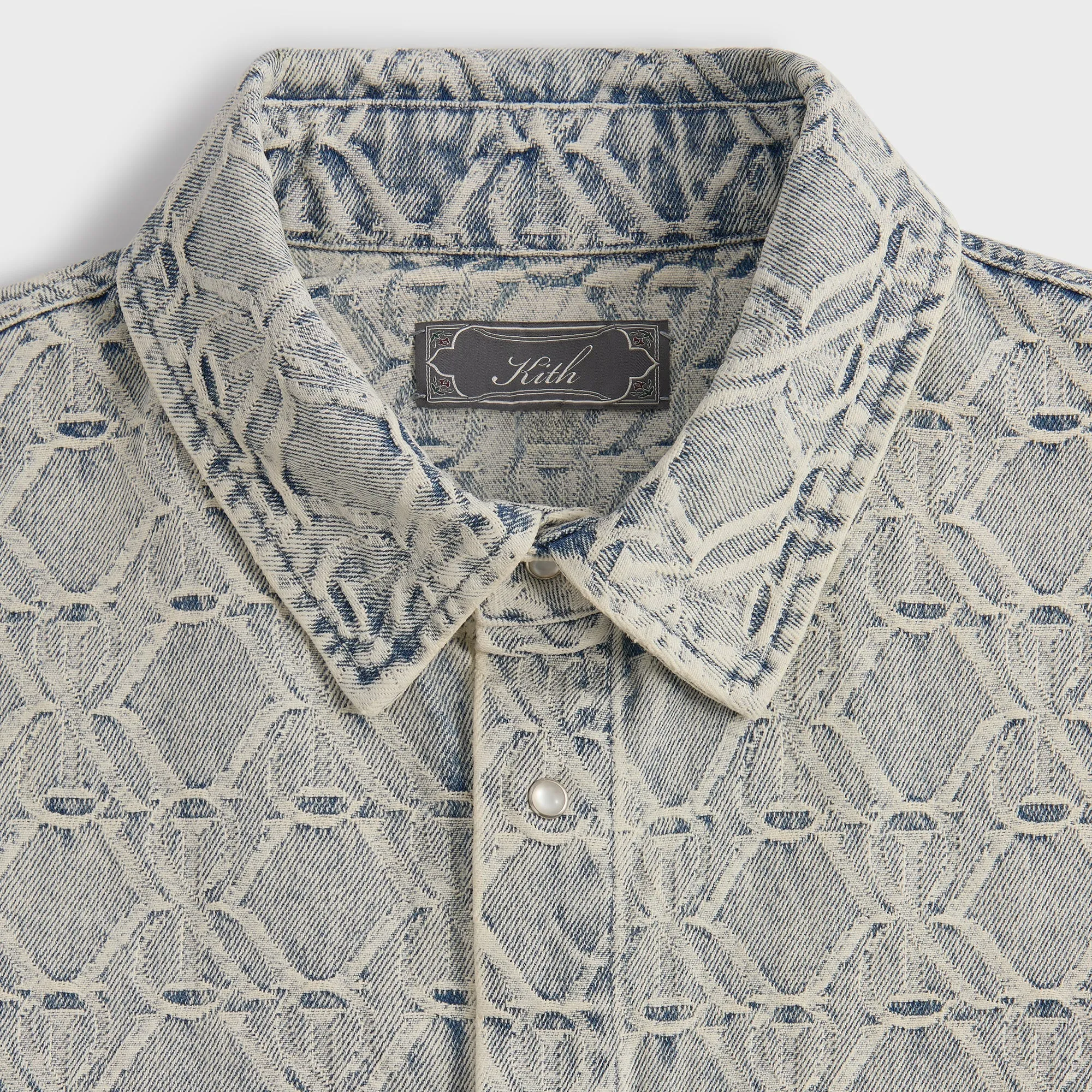 Kith Jacquard Crest Denim Apollo Shirt - Atom Modular Layering Compatibility