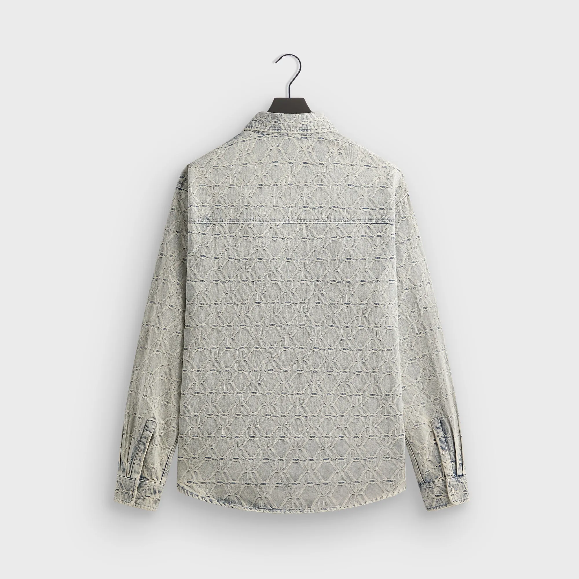 Fashion Forward Kith Jacquard Crest Denim Apollo Shirt - Atom