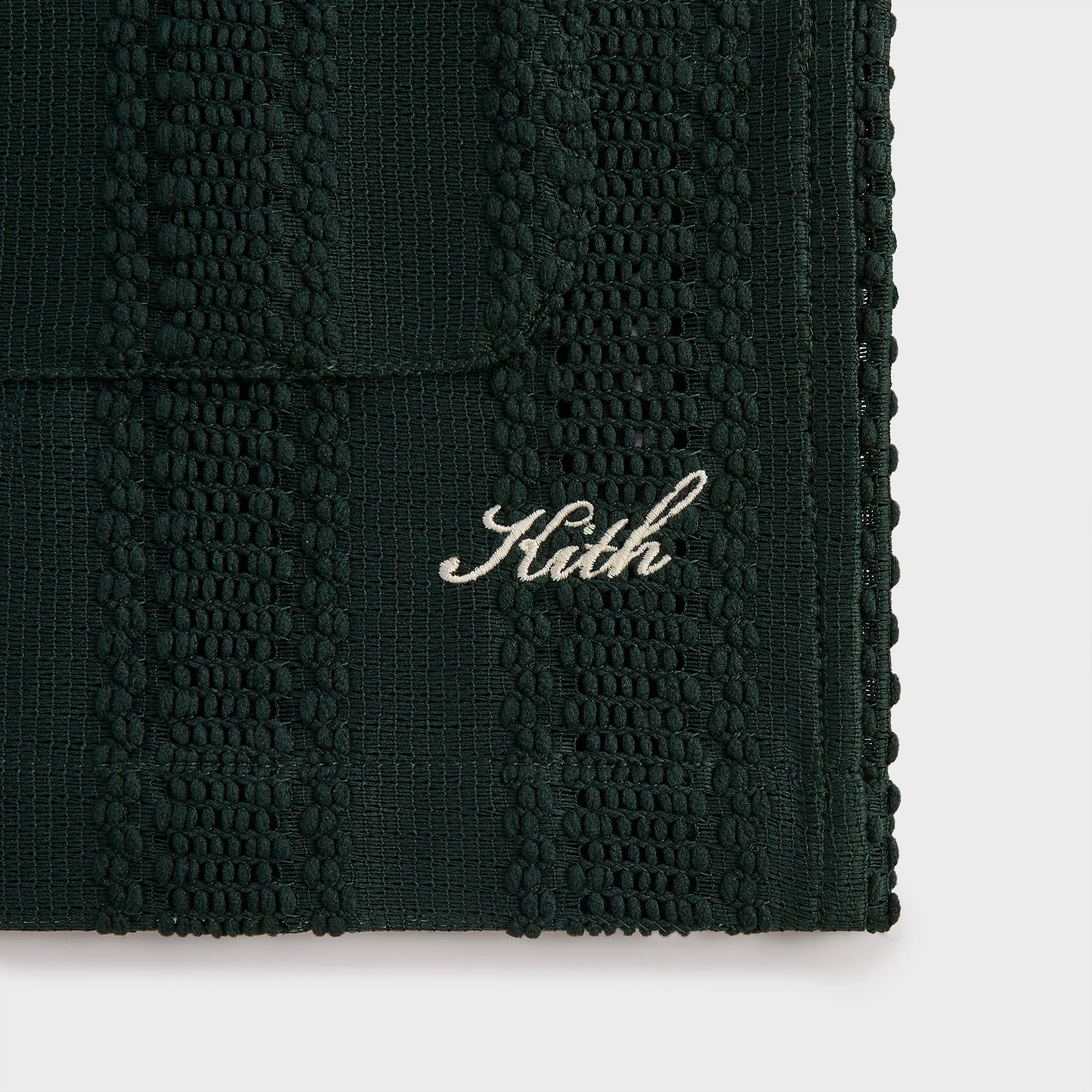 Kith Ladder Lace Long Sleeve Boxy Collared Overshirt - Stadium Winter Outerwear Non Irritating Lining