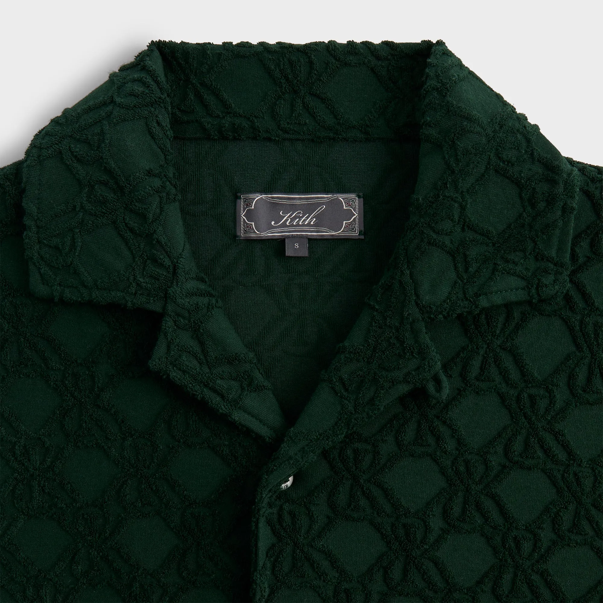 Rubberized Edging Reflective Detailing Kith Monogram Terry Thompson Camp Collar Shirt - Stadium