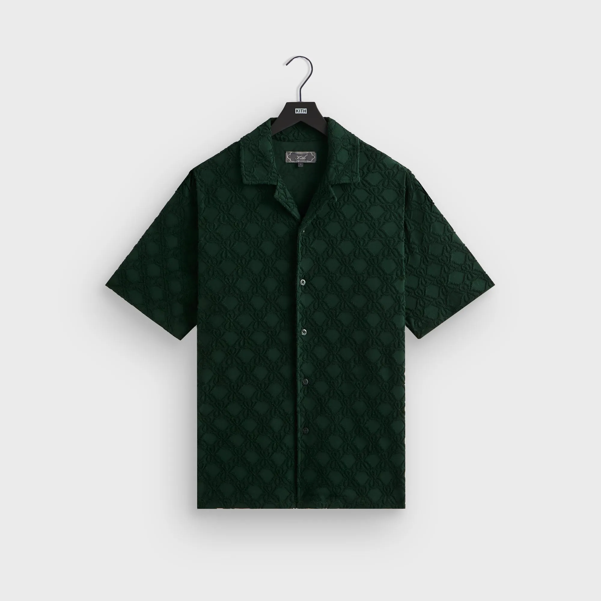 FleeceLined Kith Monogram Terry Thompson Camp Collar Shirt - Stadium