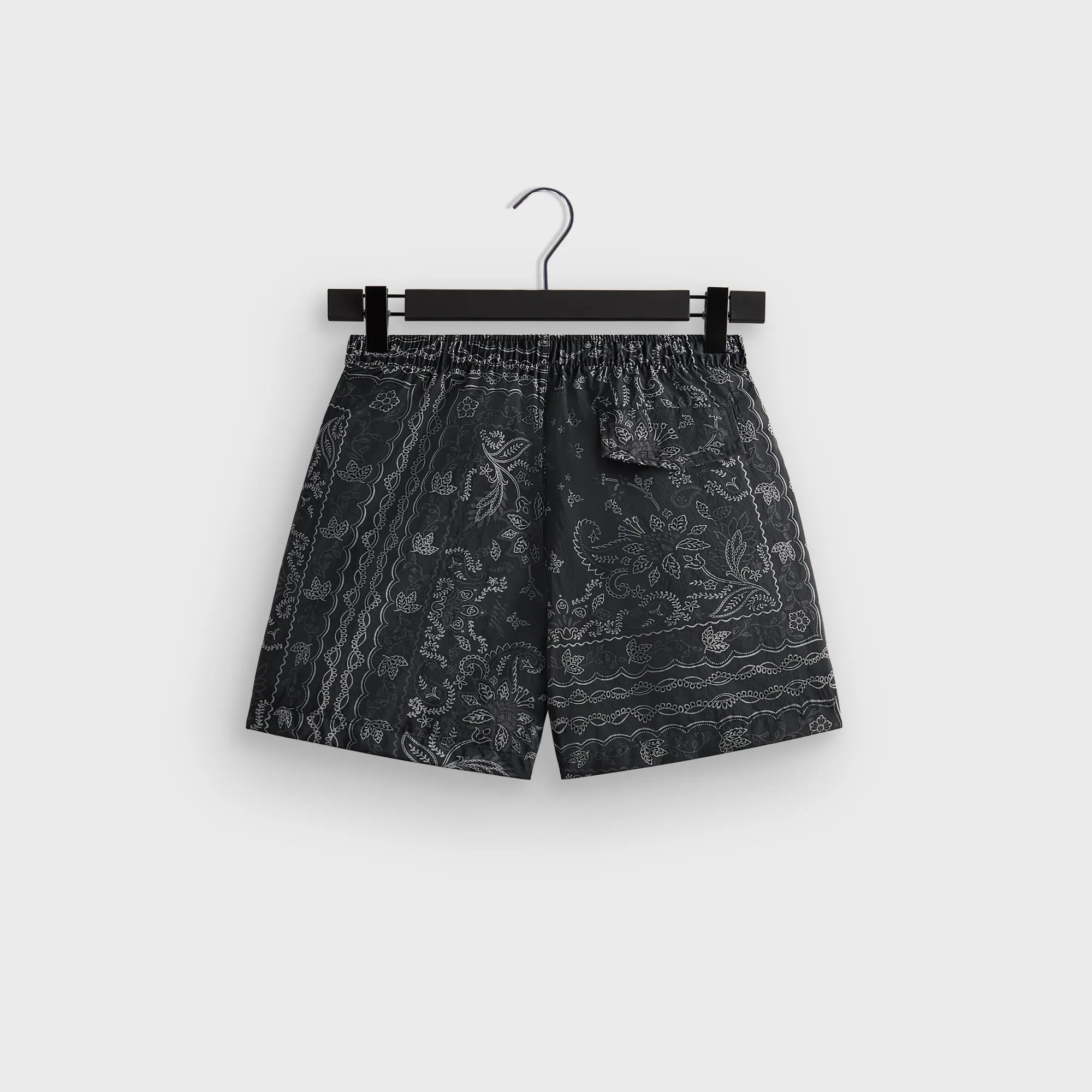 Easy Match Ventilated Design Kith Panelled Bandana Ashton Swim Short - Black