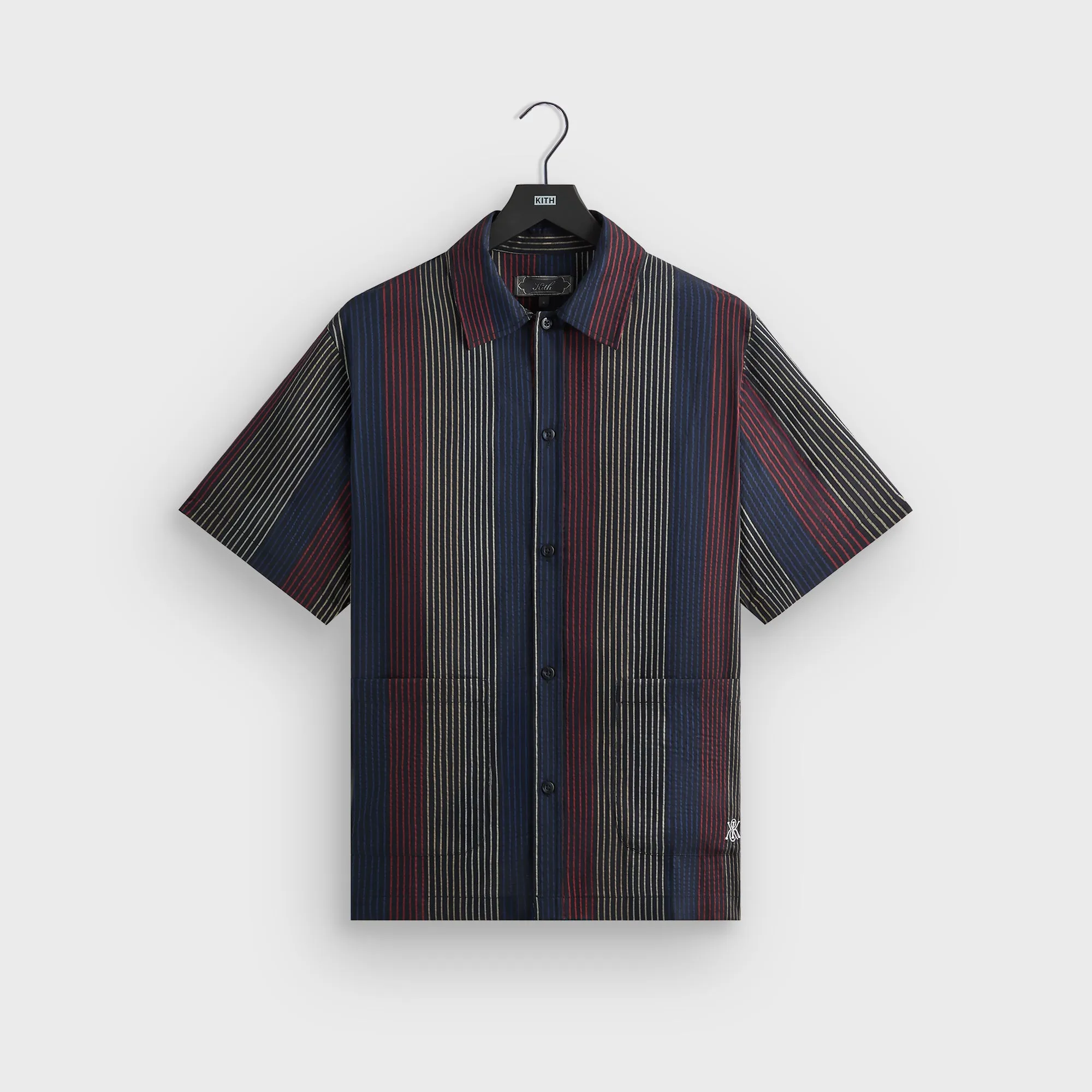 Kith Seersucker Boxy Collared Overshirt - Nocturnal Reinforced Elbow Padding