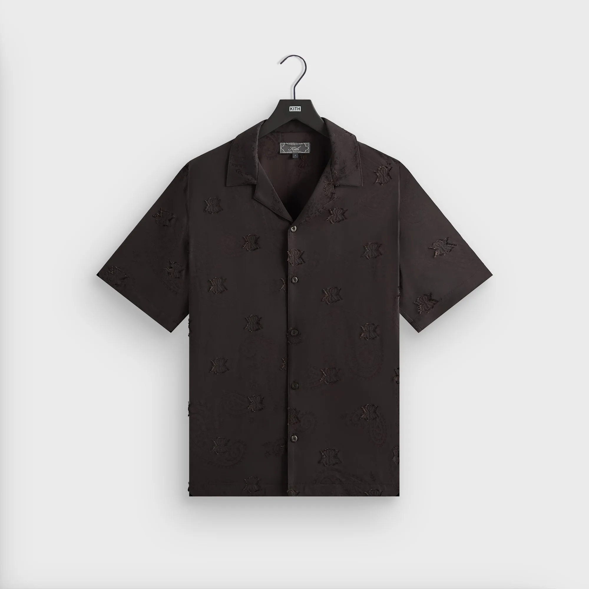 anti slip grip Kith Short Sleeve Thompson Camp Collar Shirt - Kindling