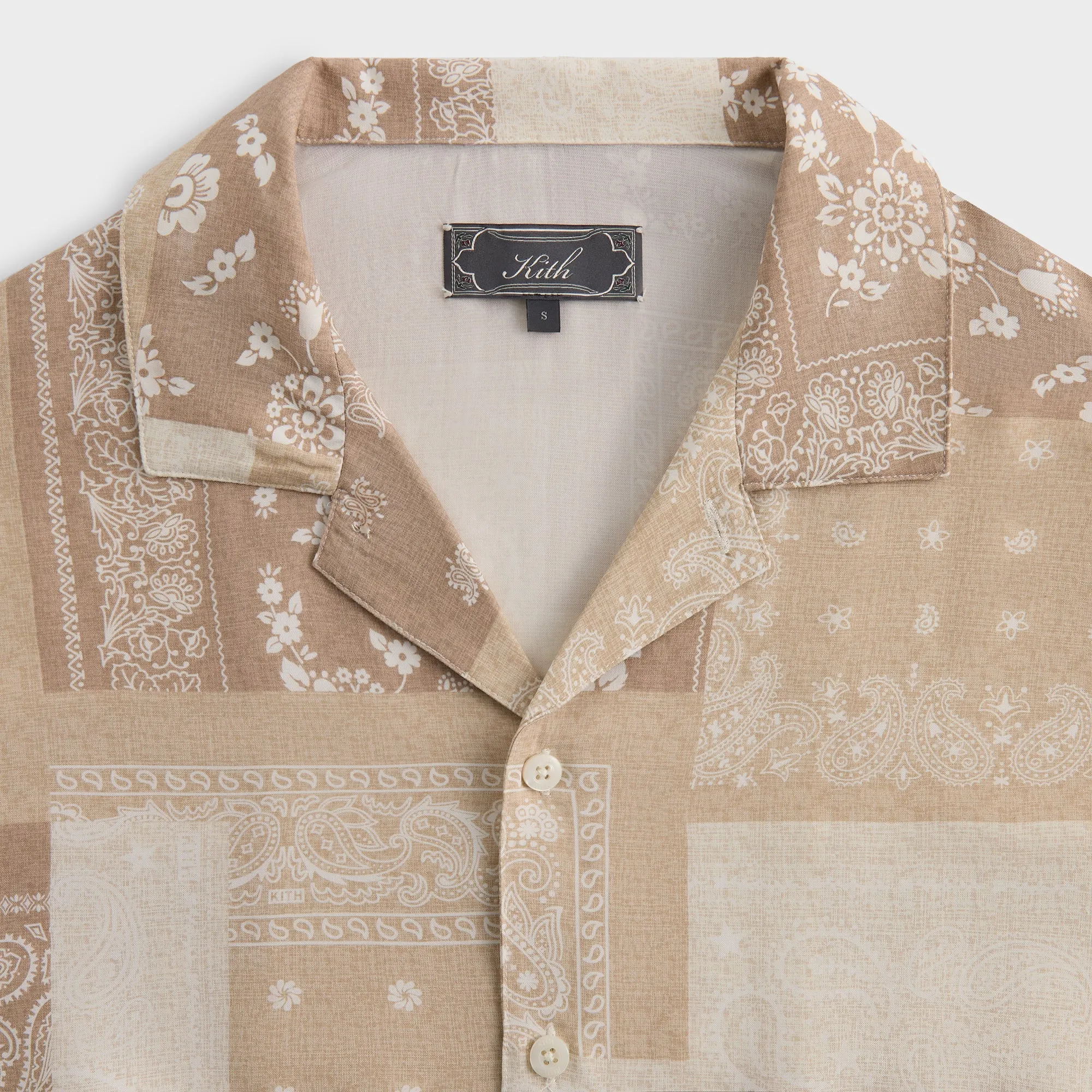 Thermo Regulating Fabric NoiseFreeMaterial Kith Silk Lyocell Bandana Reade Shirt - Canvas