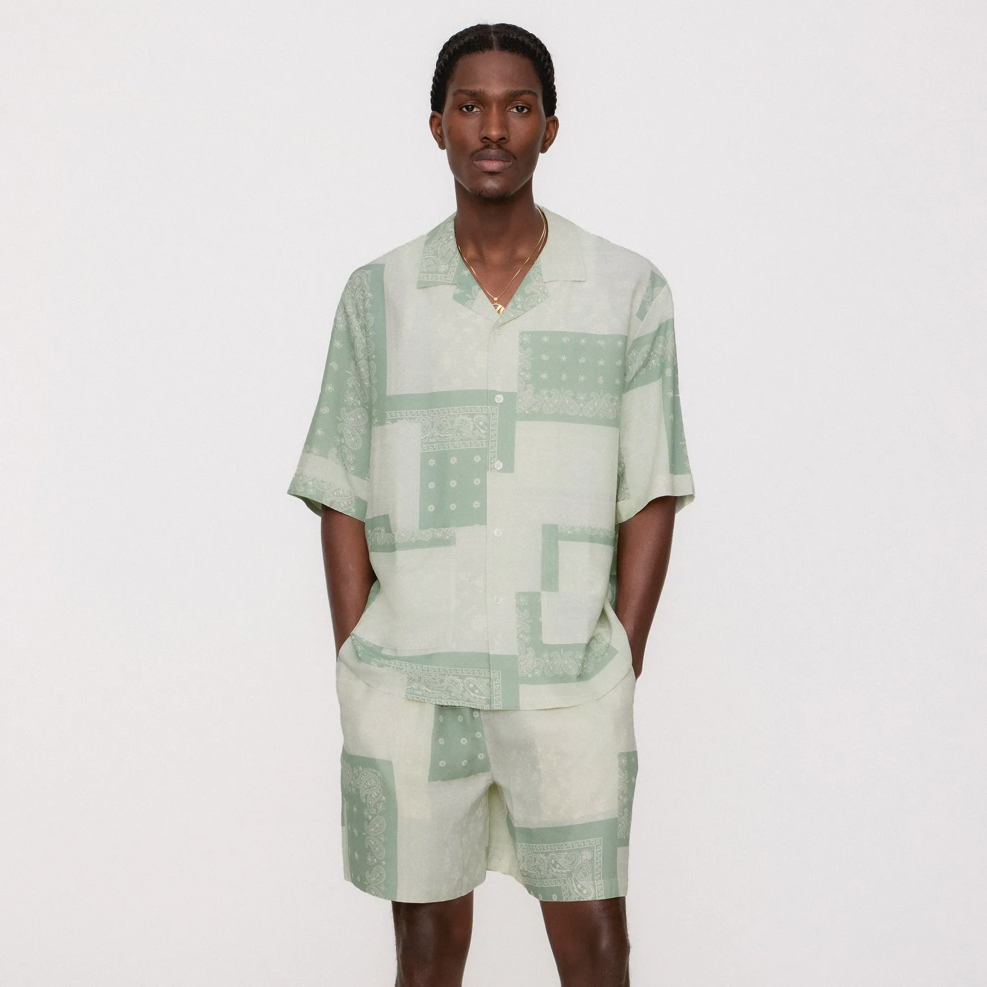 Lightweight Warmth Core Kith Silk Lyocell Bandana Reade Shirt - Realm