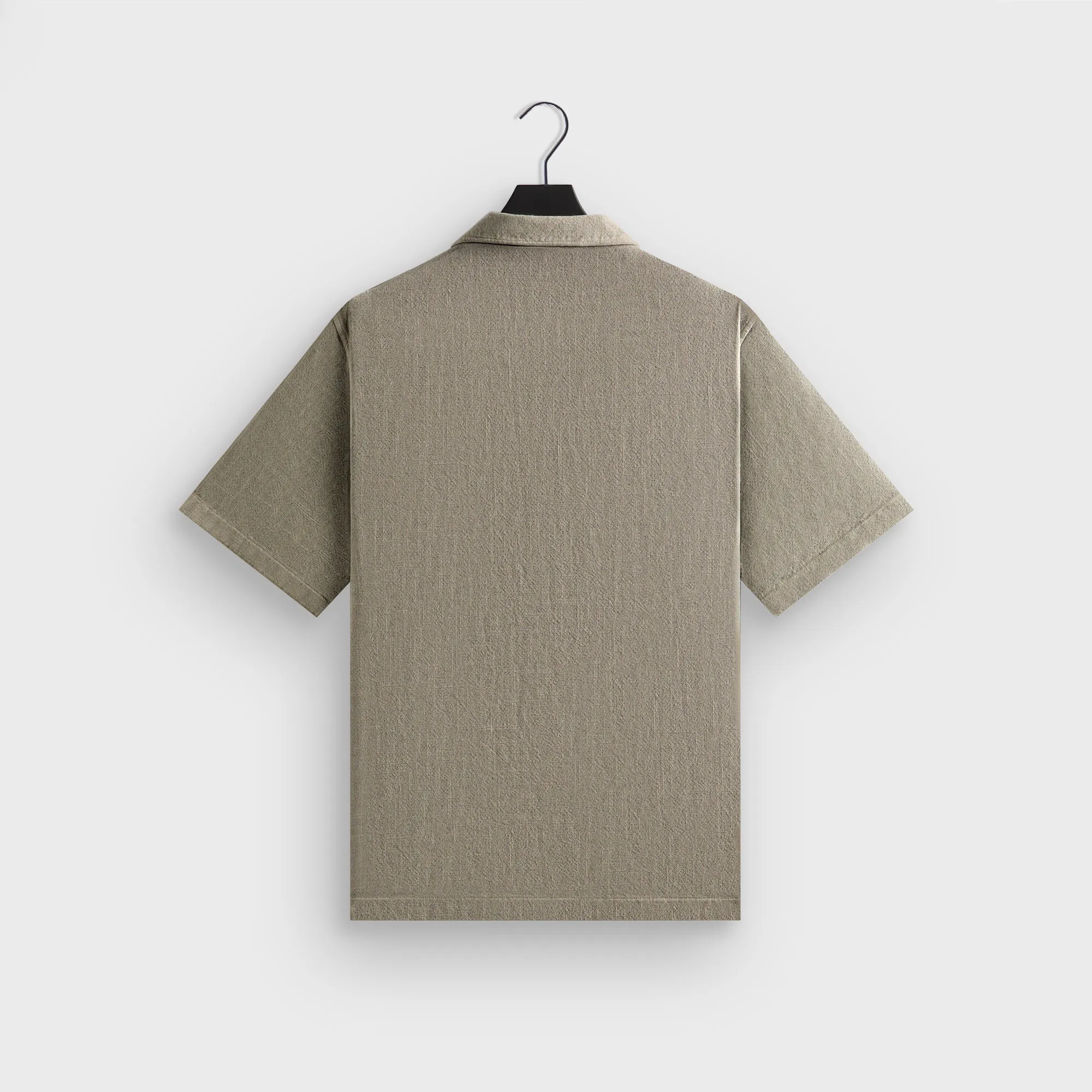 Classic Zip Up Kith Soft Woven Short Sleeve Boxy Collared Overshirt - Astro