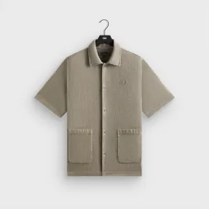 Kith Soft Woven Short Sleeve Boxy Collared Overshirt - Astro Flexible Cuffs Minimal Aesthetic