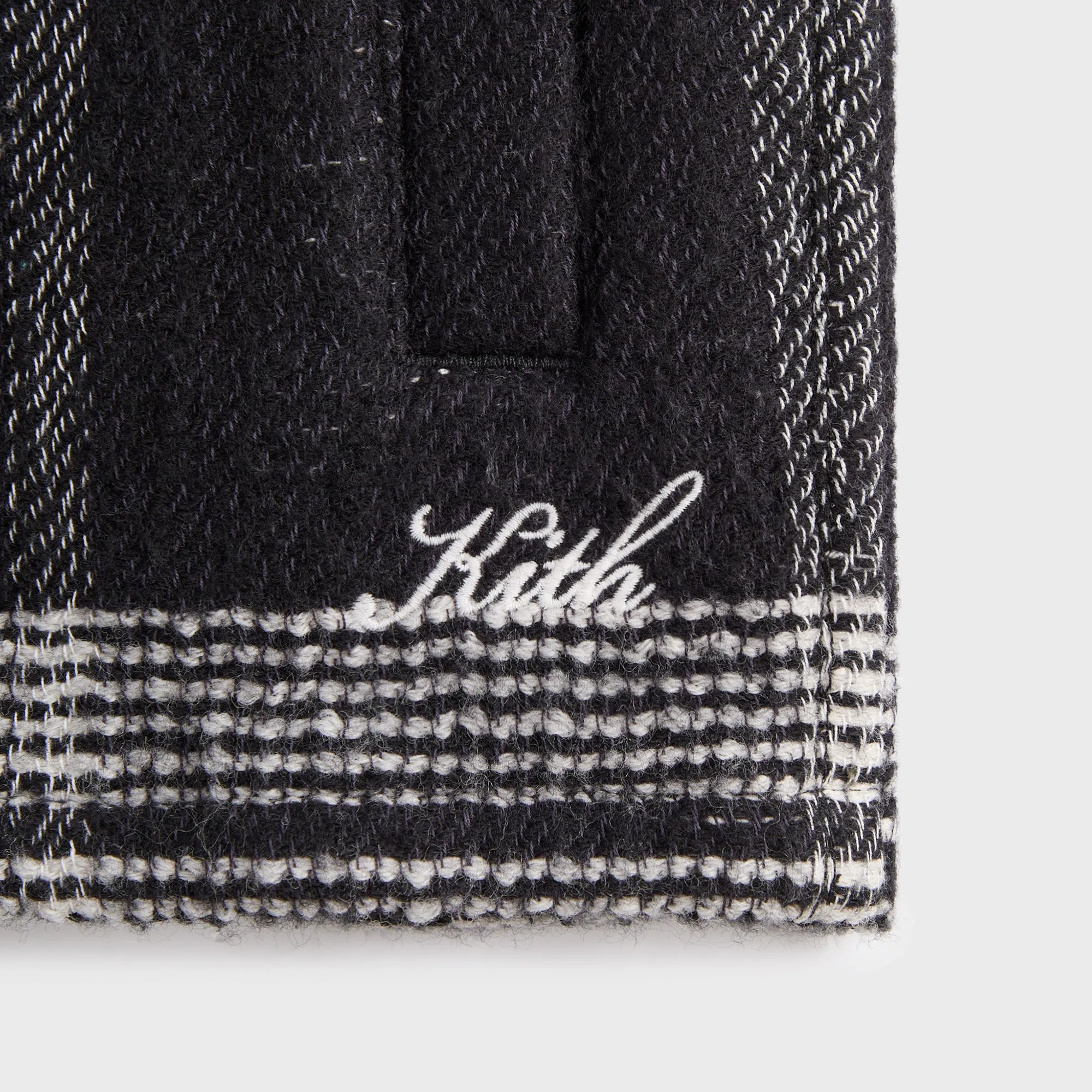 Kith Textured Plaid Isaiah Buttondown - Black WindproofDesign Heavy Duty Zippers
