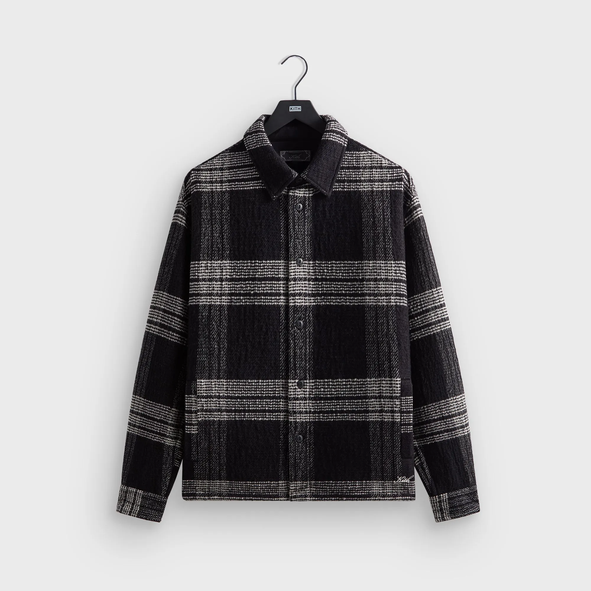 Kith Textured Plaid Isaiah Buttondown - Black Articulated Elbows