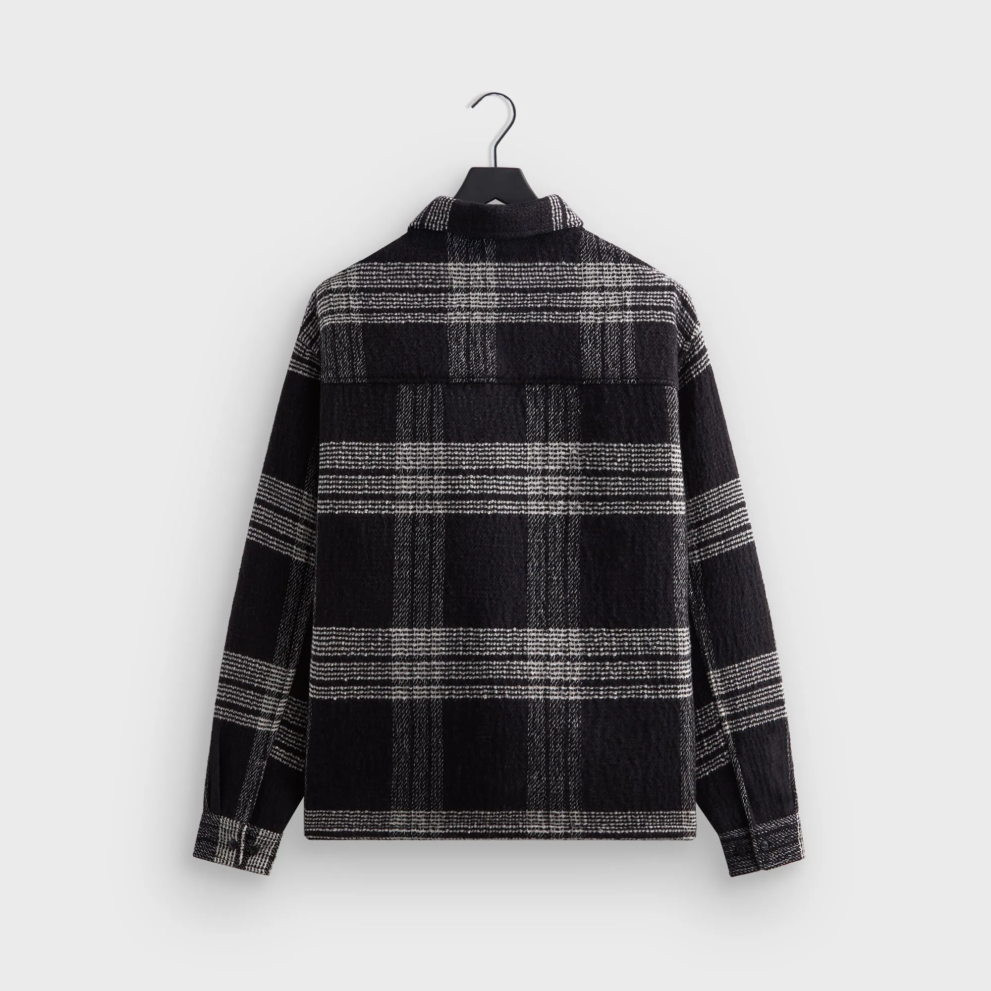 Kith Textured Plaid Isaiah Buttondown - Black Seamless Bonding Layer Friendly Shape