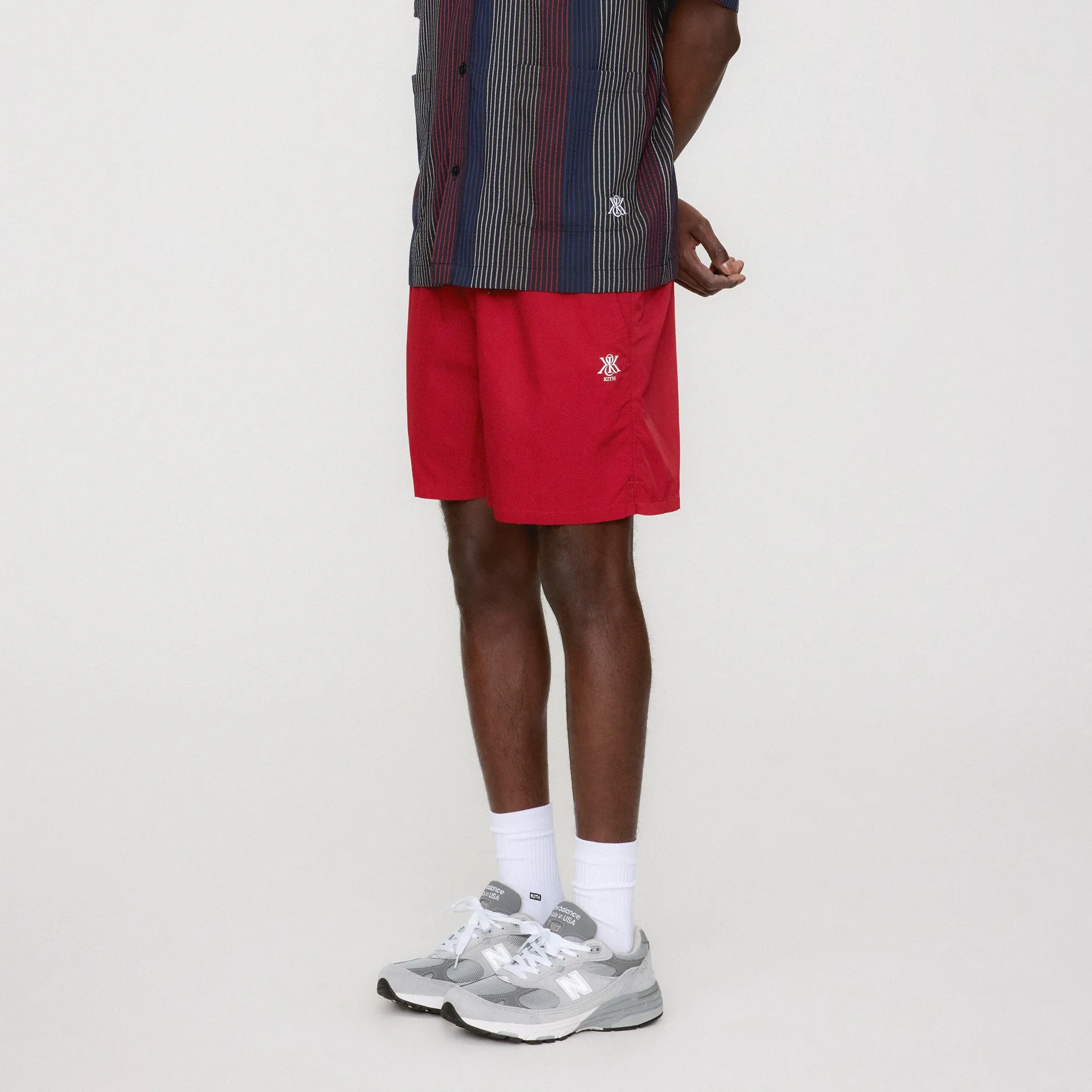 Versatile Layering Kith Twill Collins Swim Short - Allure