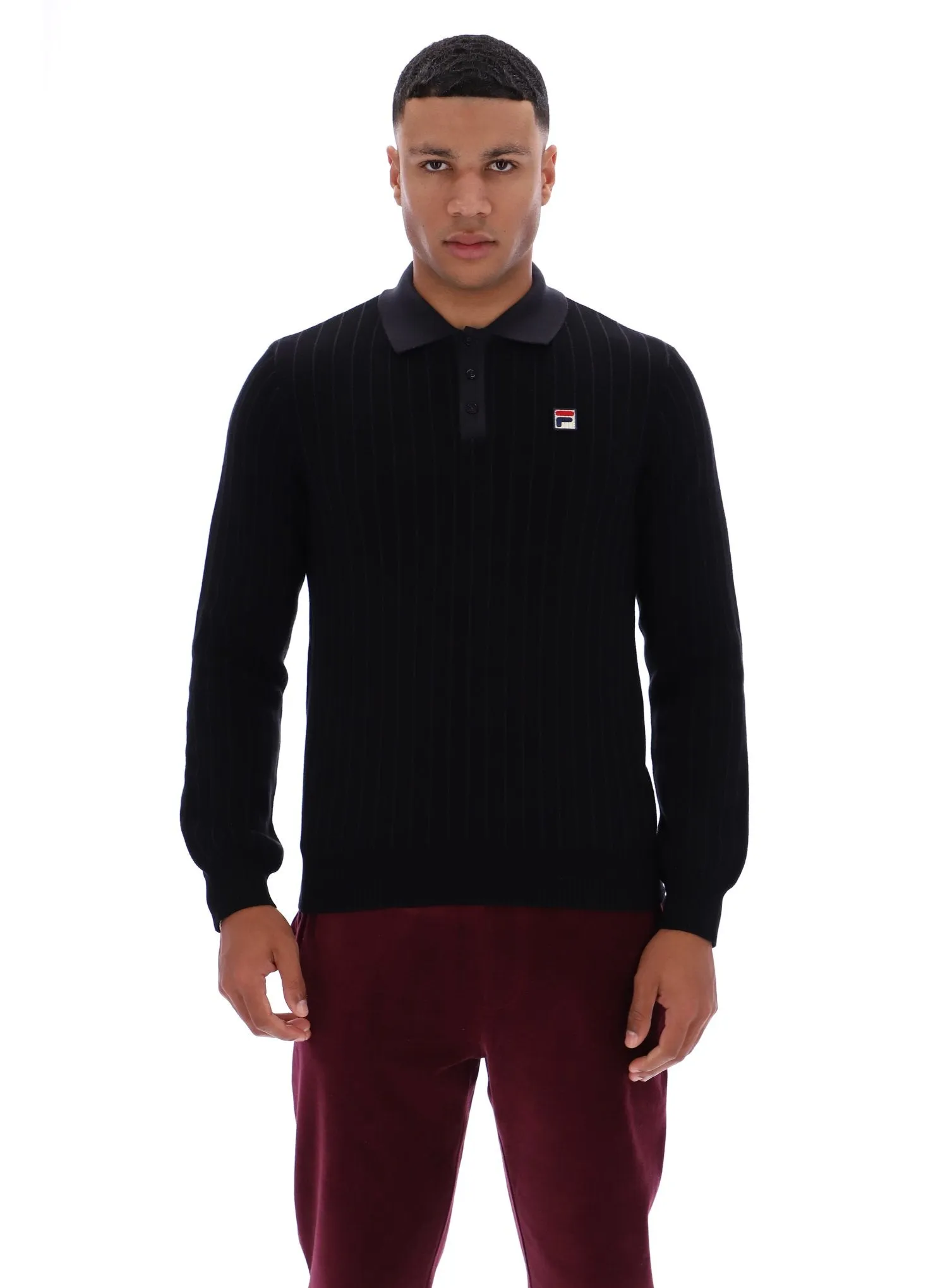 Kobe Striped Knit Polo Cozy Essentials