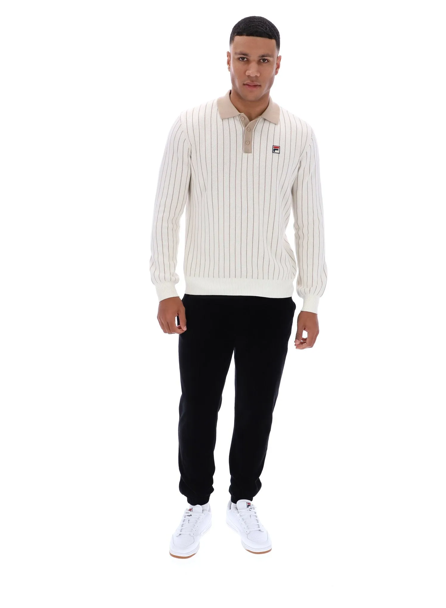 Kobe Striped Knit Polo Effortless Look Relaxed Look