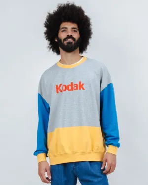 Earthy Tones Warm Top Kodak Block Oversize Sweatshirt