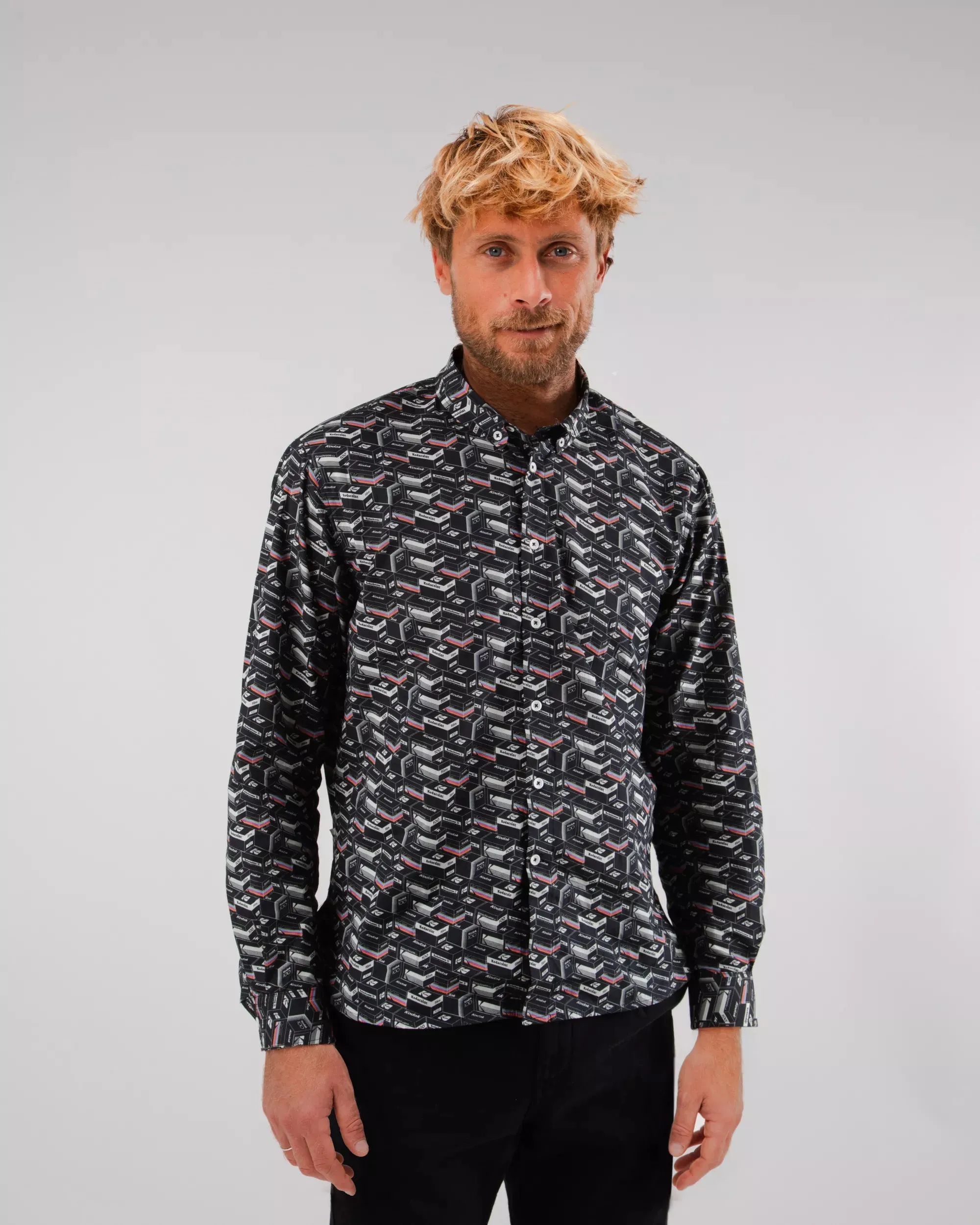 Plus Size Everyday Fashion Kodak Film Shirt Black