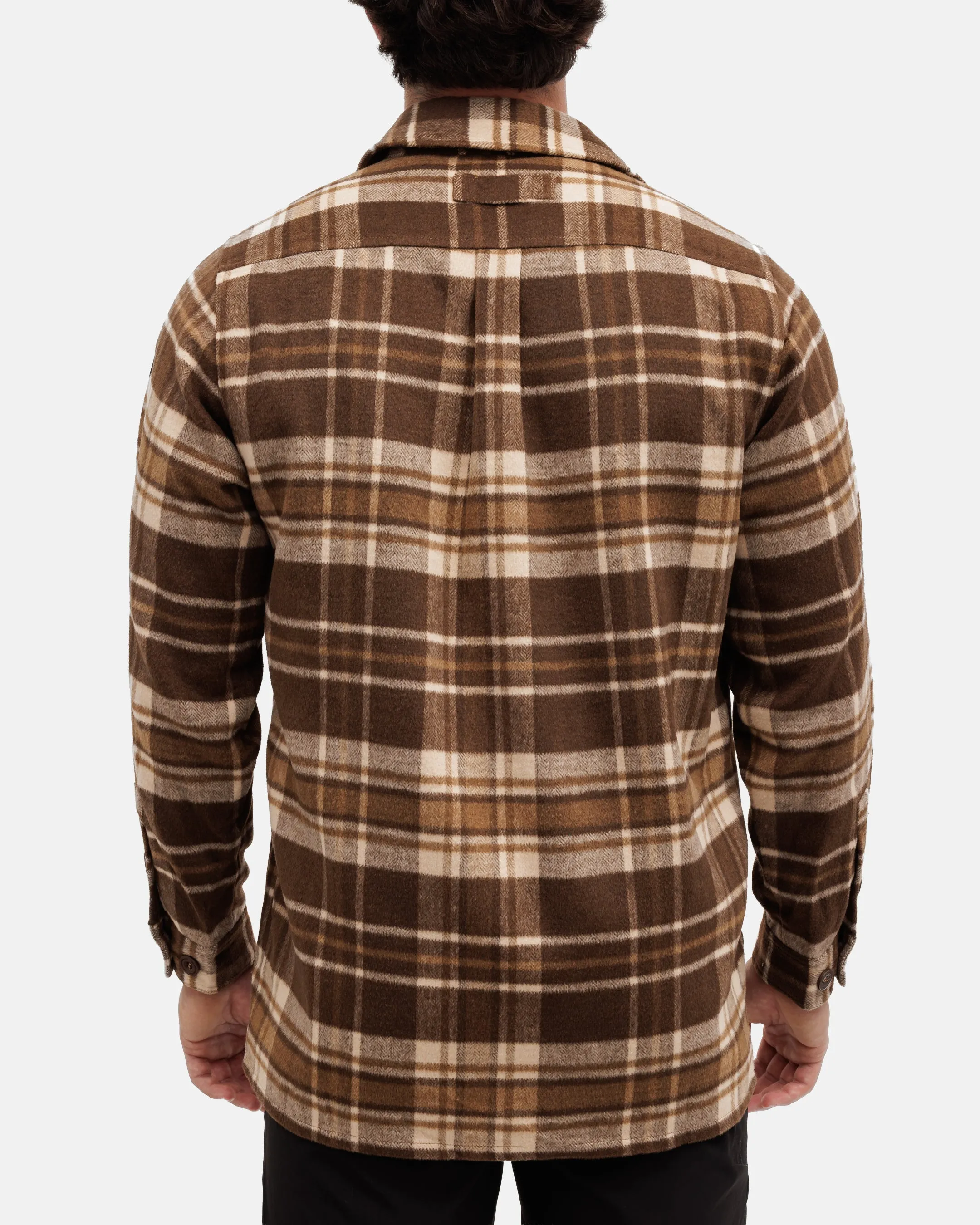 Wally Men's Heavyweight Flannel Overshirt Classic Fit Cut