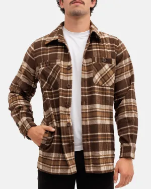 Wally Men's Heavyweight Flannel Overshirt Waist String