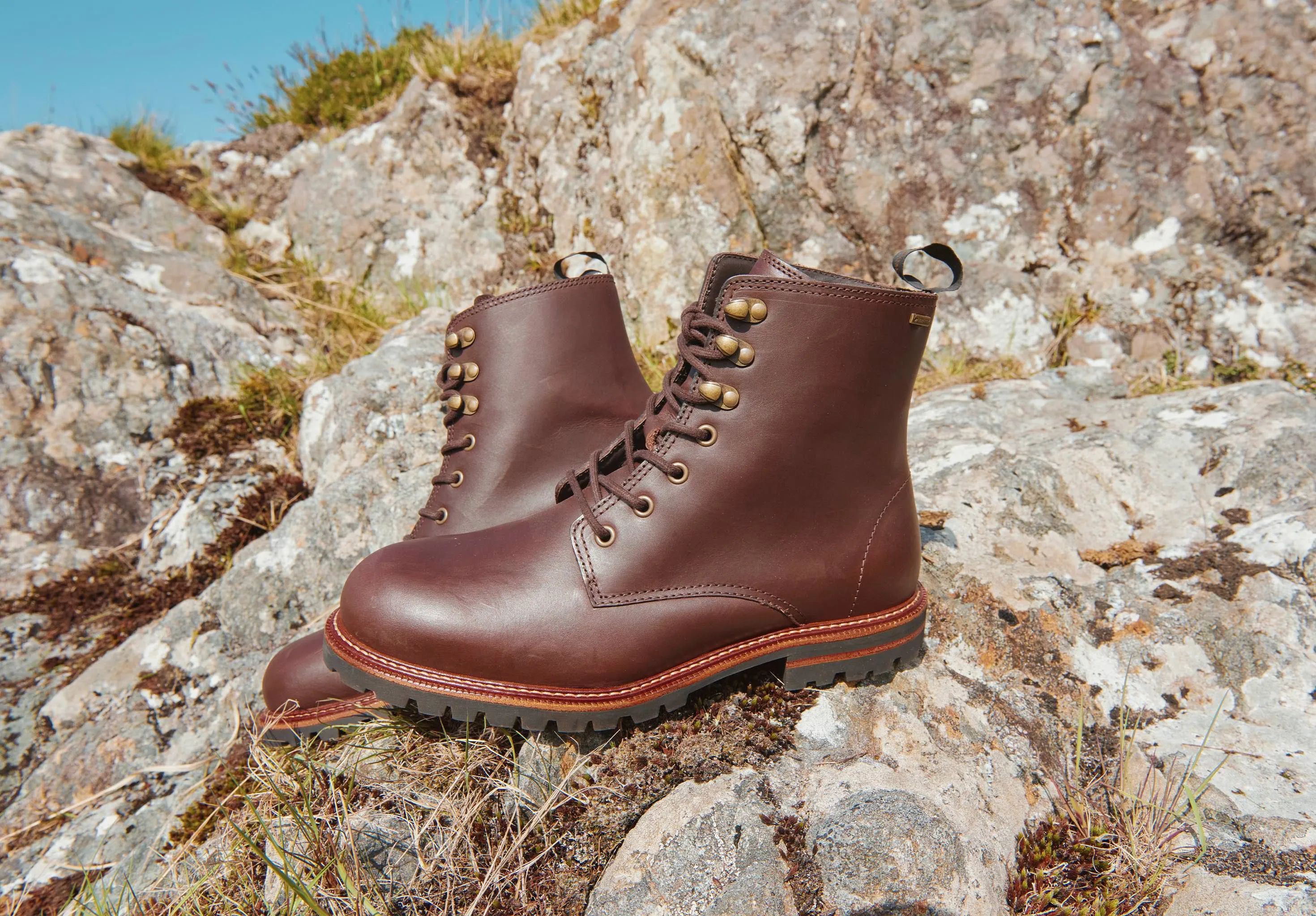 Laois Mens Ankle Boot - Mahogany Steel Toe Running