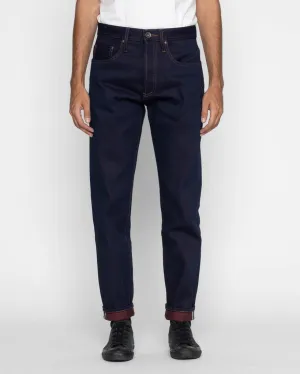 Smart Comfort Street Approved Unbranded UB691 Relaxed Tapered Mens Jeans - 21oz Heavy Red Weft Selvedge