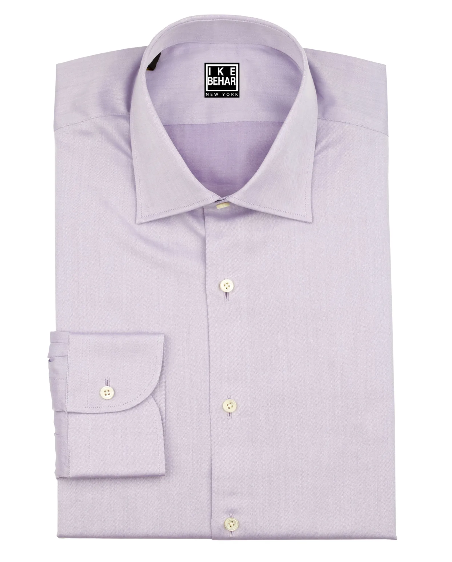 Lavender Twill Dress Shirt Quick Release Placket Winter Fashion