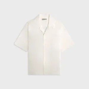 Everyday Fit Style Our Legacy Heusen Shirt - White Flower Embroidery