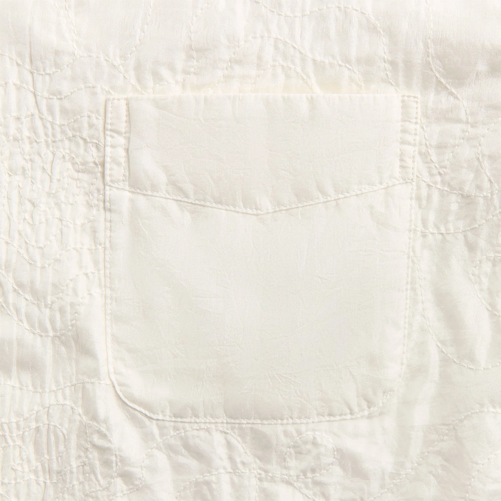 AdjustableDrawcordHem Our Legacy Heusen Shirt - White Flower Embroidery