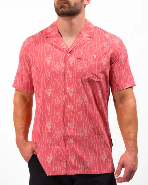 Downstream Men's Button-Down Camp Shirt Odor Resistant Everyday Fashion