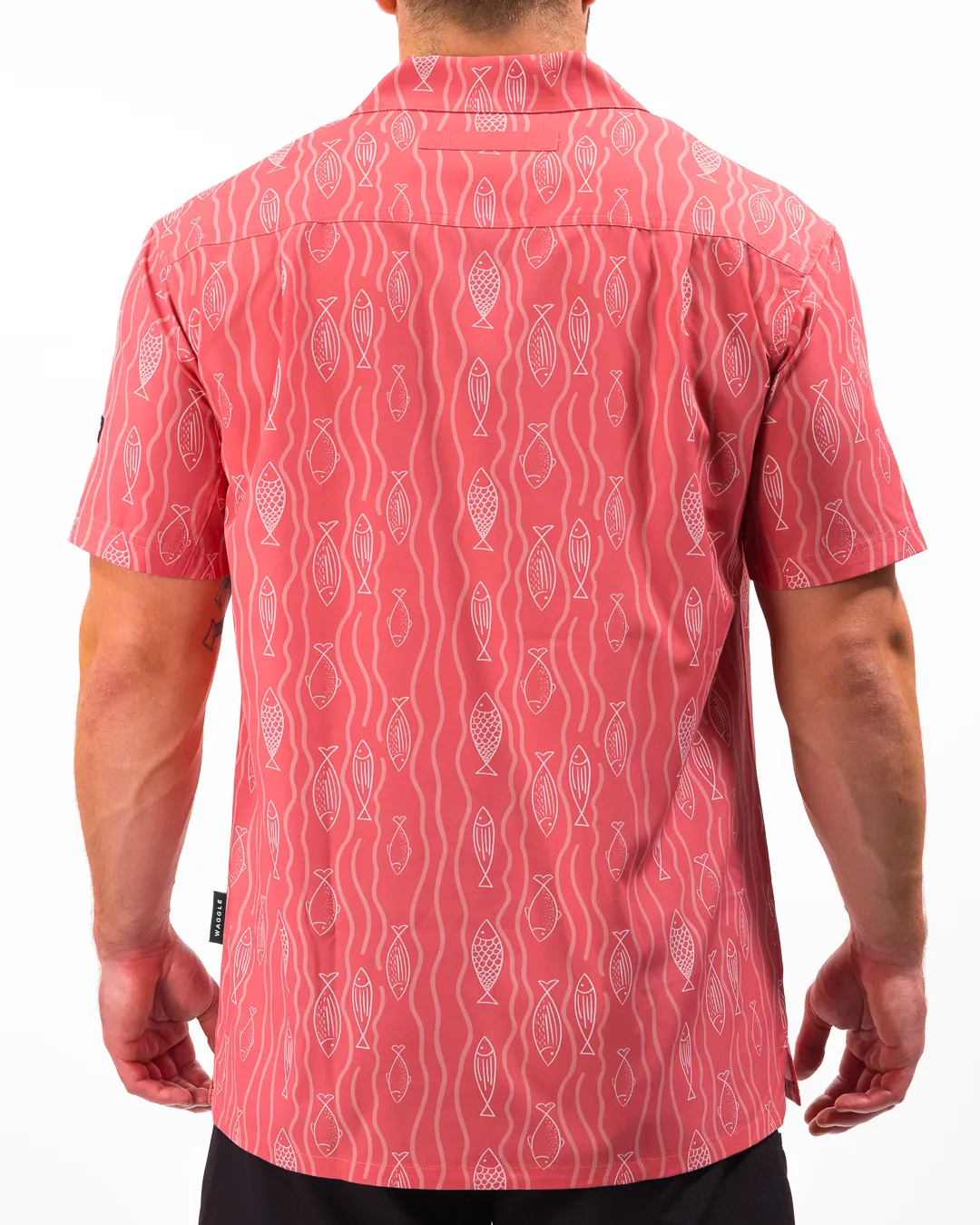 Downstream Men's Button-Down Camp Shirt Military Inspired vacation wear