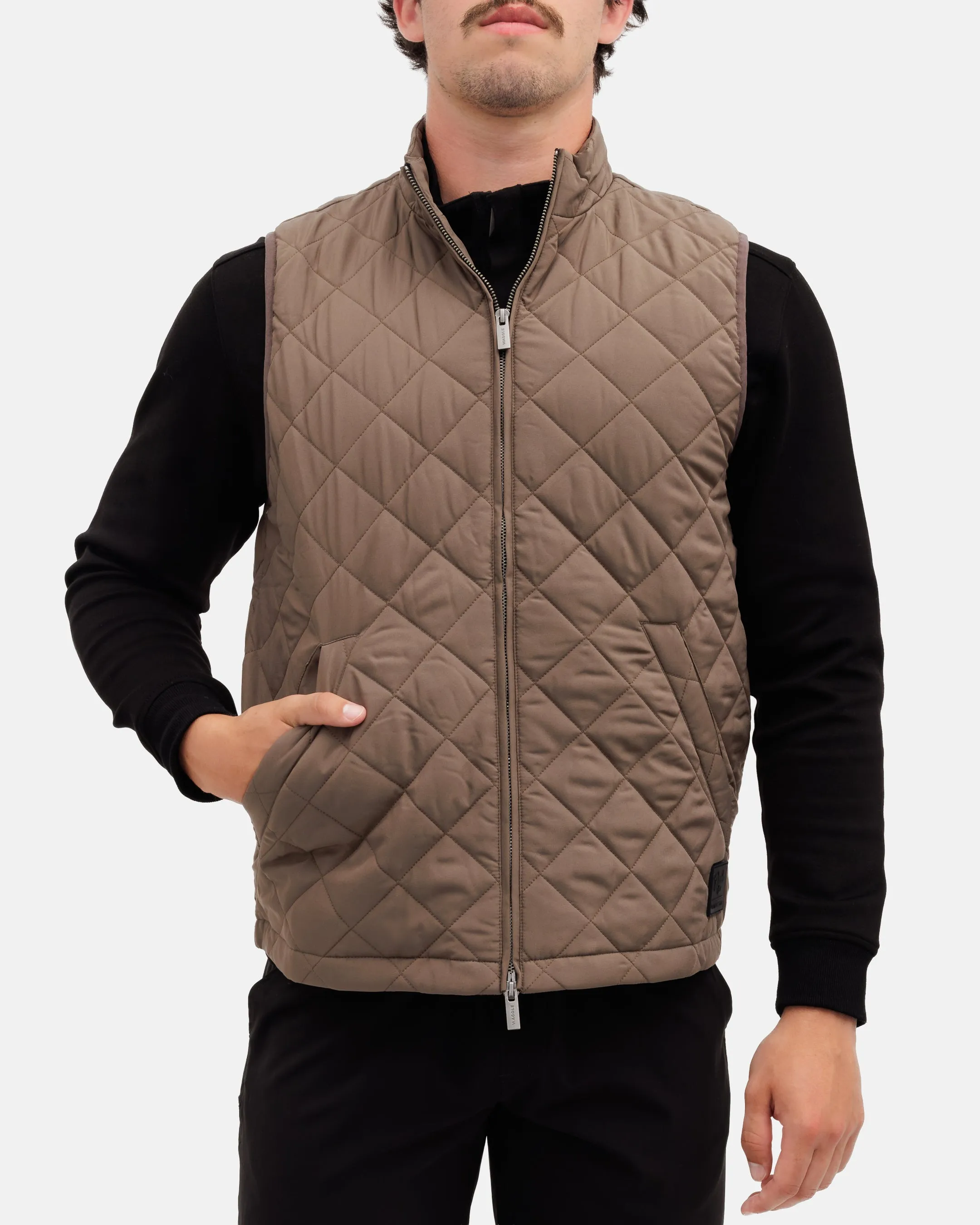 Travel Functional Wear Crosscut Men's Quilted Vest - Iron Range