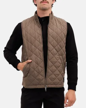 Reflective Bands Crosscut Men's Quilted Vest - Iron Range