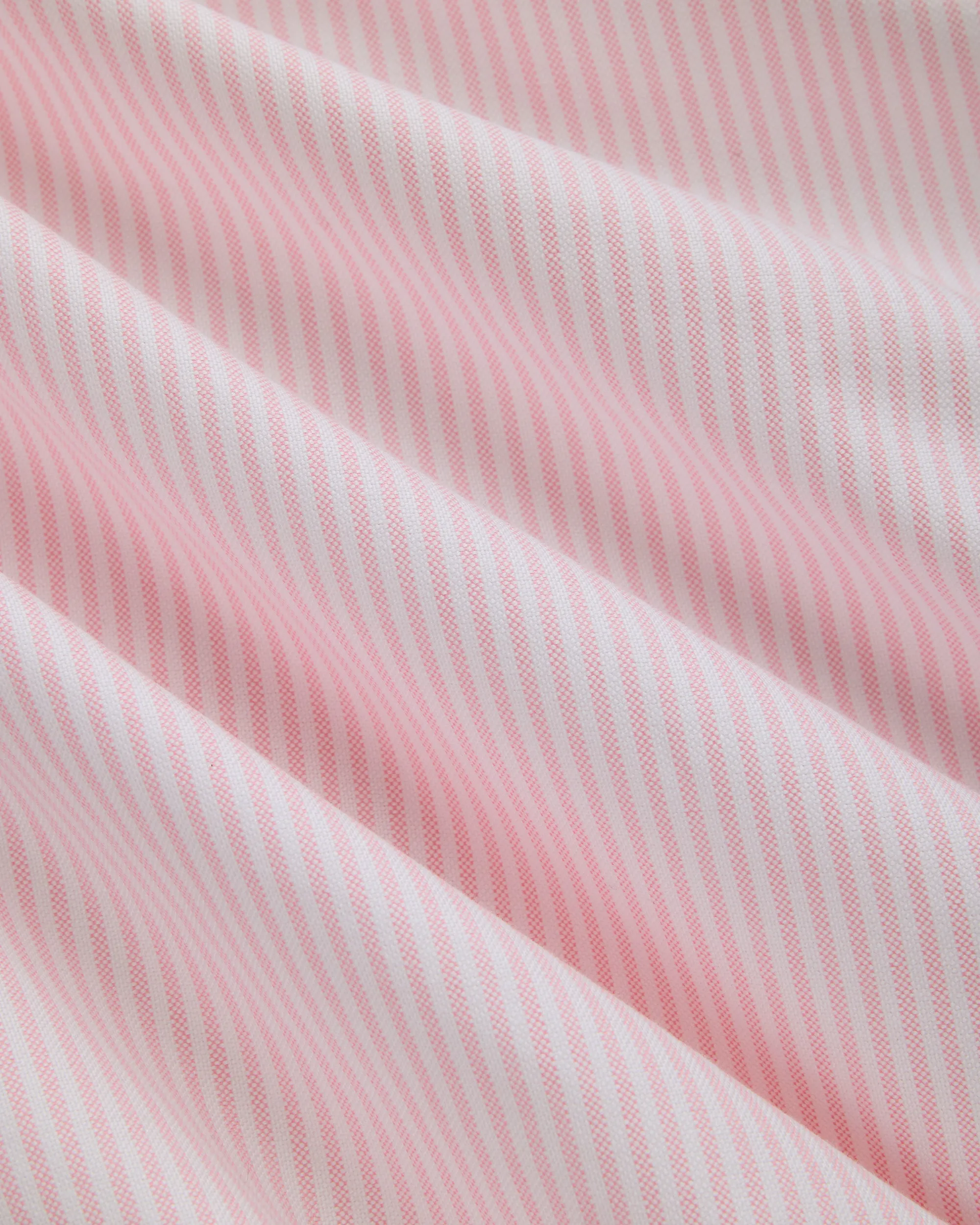 Made-in-USA Flap Pocket Pink University Stripe Oxford Cloth Shirt - Classic Fit Layered Sleeve Cuffs