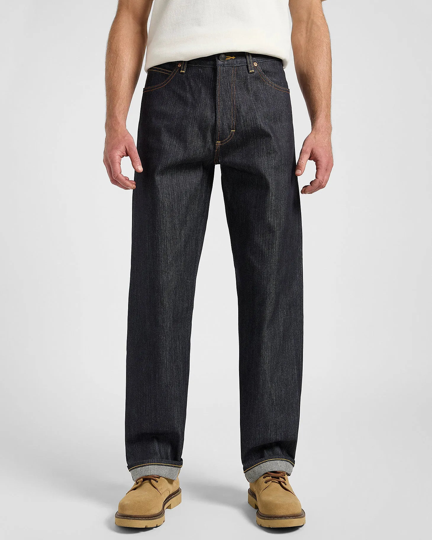 Lee 101 L Made In Japan Loose Fit Kaihara Recycled Cotton 14.75oz Selvedge Mens Jeans - Dry Body Fit Ready