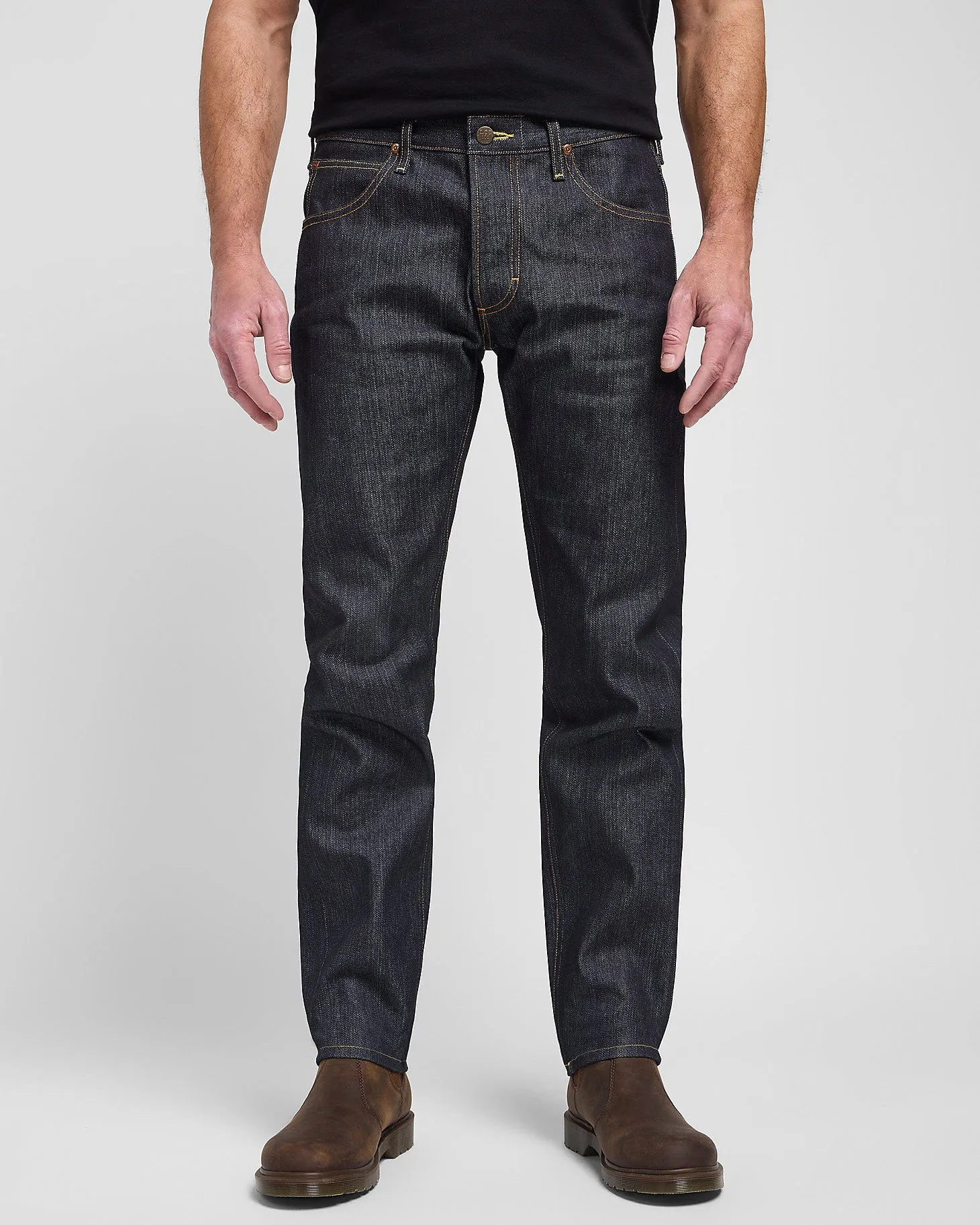 Anti Fade Technology Everyday Favorite Lee 101 S Made In Japan Slim Fit Kaihara Recycled Cotton 14.75oz Selvedge Mens Jeans - Dry