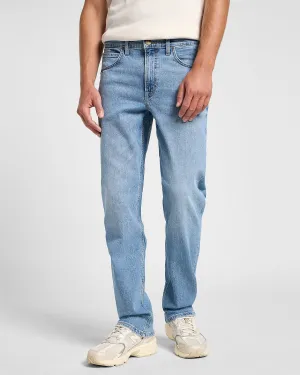 Slim Design Home Comfort Bold Look Sunny Vibes Lee Brooklyn Straight Lightweight Regular Fit Mens Jeans - Horizon Blue