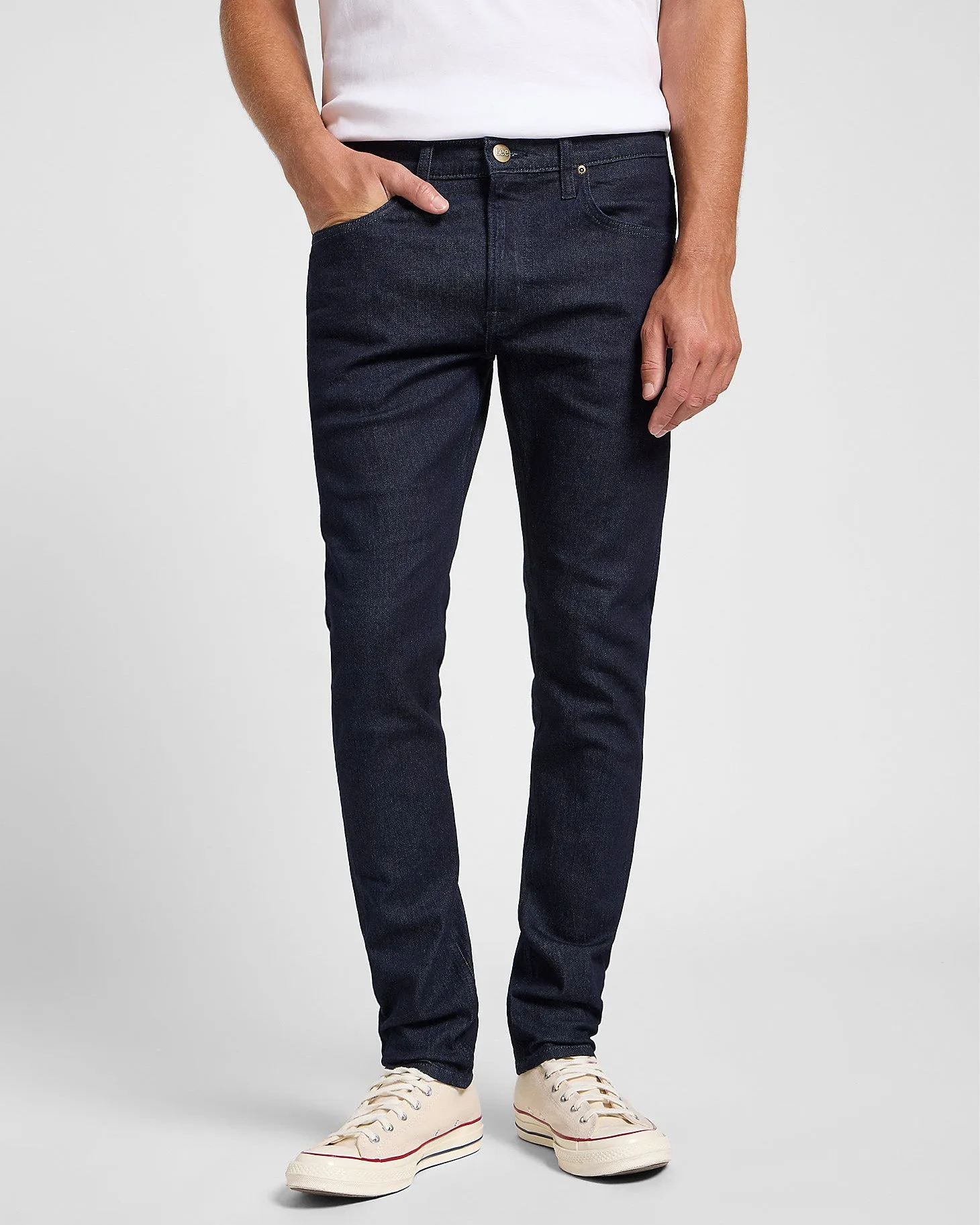 Lee Luke Slim Tapered Mens Jeans - Rinse Raine Versatile Relaxed Style Work Ready Lightweight Textured