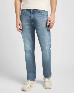 Basic Style No Gap Waist Engineering Lee West Relaxed Straight Mens Jeans - Riverway
