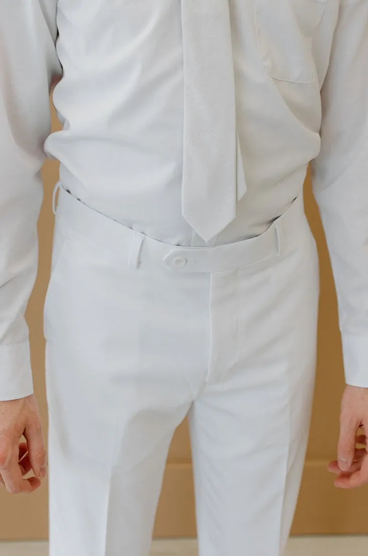 Soft Finish Legacy Suit Pant White
