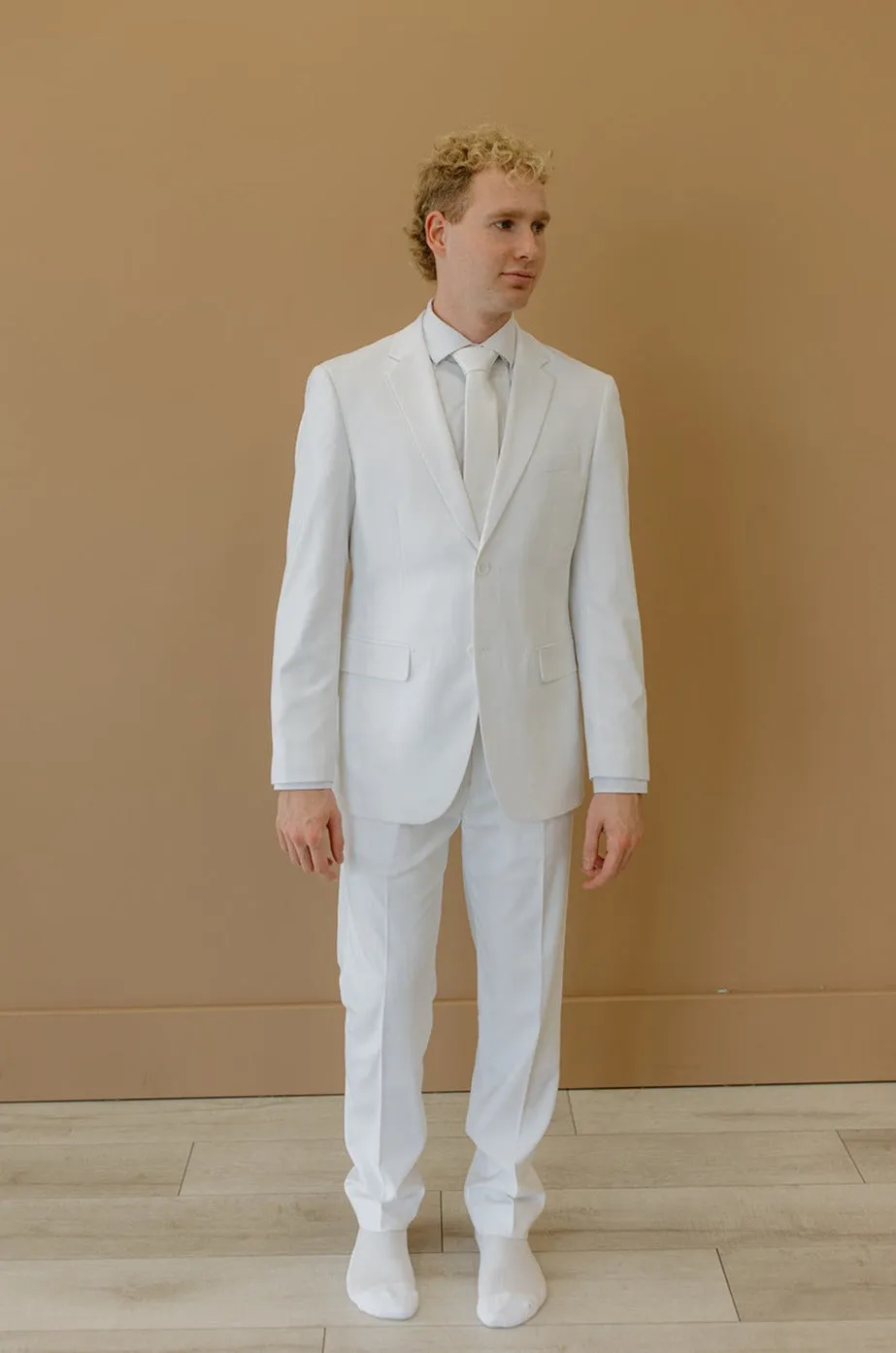 Legacy Suit Pant White ExpandableSidePanels