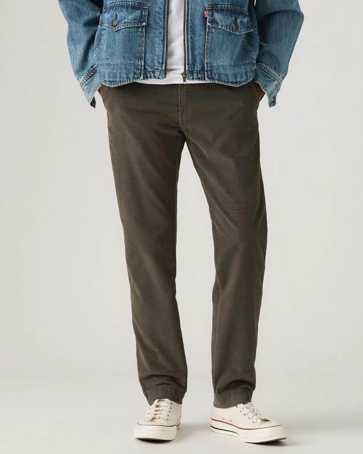 Levi's? XX Chino Standard II Regular Tapered Mens Cords - Black Olive All Day Use Outfit Ready Style
