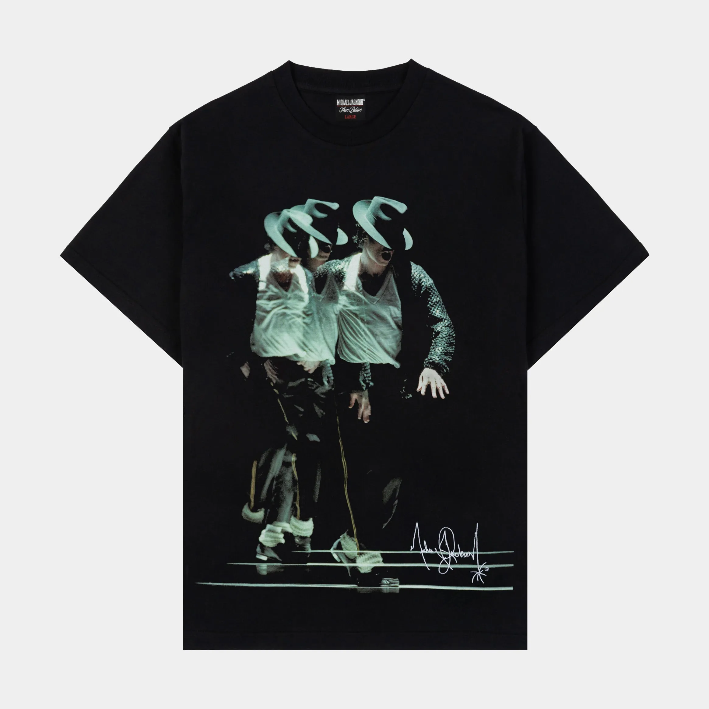 SP x Michael Jackson Moonwalk Mens Short Sleeve Shirt (Black/White) Odor-resistant Sleek Layers