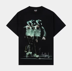 SP x Michael Jackson Moonwalk Mens Short Sleeve Shirt (Black/White) Odor-resistant Sleek Layers