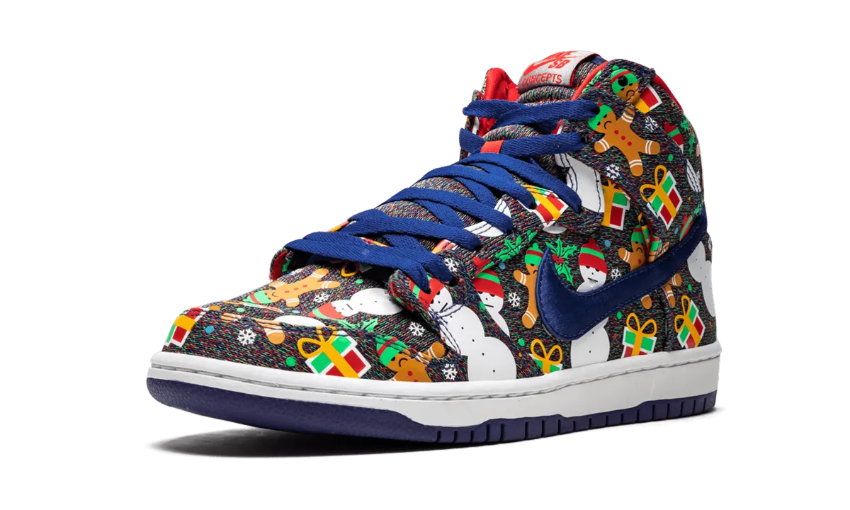 Quick   Dry Skater All Day SB Dunk High TRD QS "Ugly Christmas Sweater"