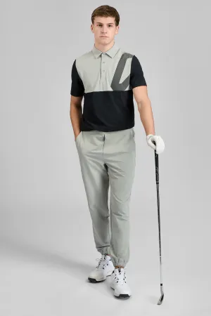 Magnet Colour Block Golf Polo Shirt - Putter Black / Driver Grey Relaxed Design