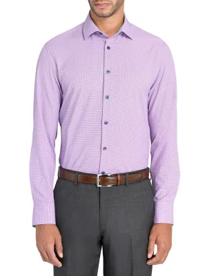 Trendy Look Trendy Pattern MICRO GEO PERFORMANCE DRESS SHIRT